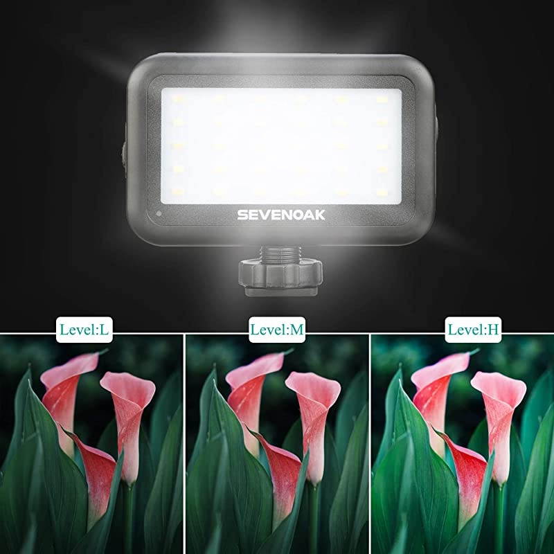 LED Video Light for iPhone Camera  SKPL30 30 LED Dimmable Light Brightness Adjusting USB Charger for DSLR Camera Camcorder GoPro Action iOS Android Smartphones Party Wedding Live Stream