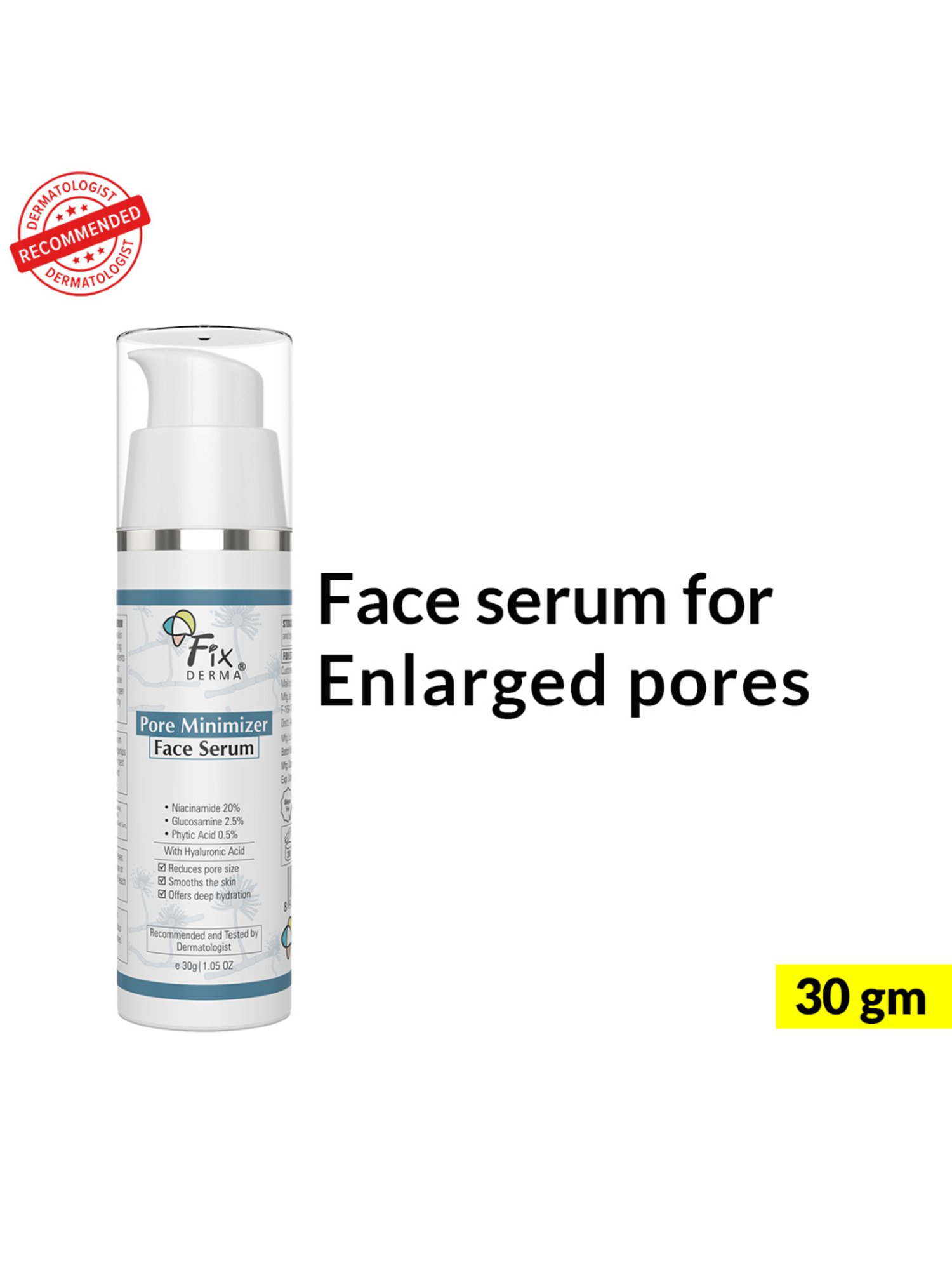 Fixderma Pore Minimizer Face Serum for Men & Women - 30 gm