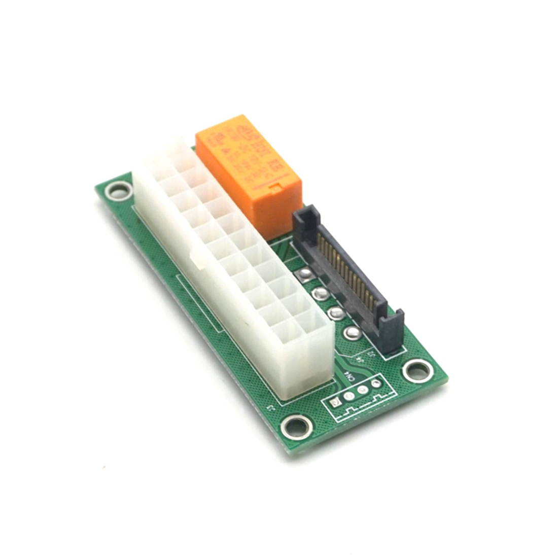 Plugadget ATX 24Pin to SATA 15Pin Dual PSU Adapter Molex Power Supply Sync Starter Extension Cable Card For Litecoin Mining Miner