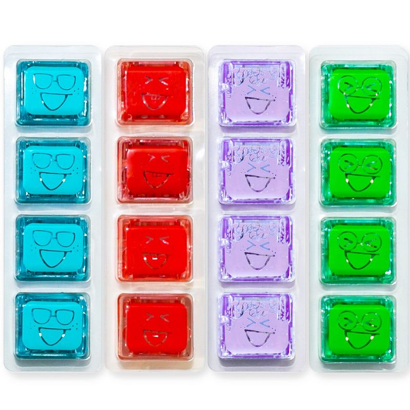 Glo Pals Light Up Water Cubes - Set of 16 Cubes - Red, Blue, Green, Purple