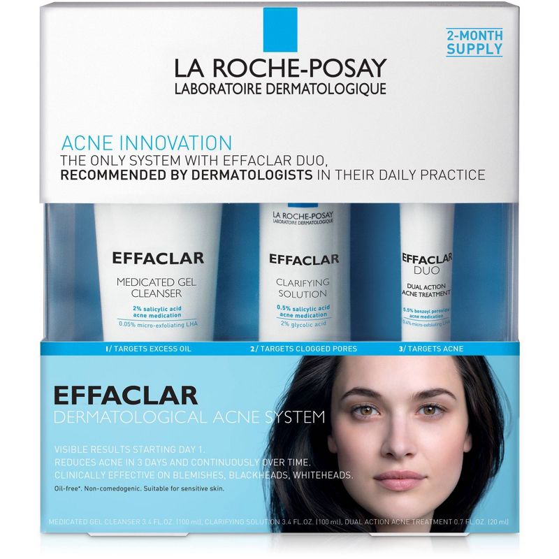 La Roche-Posay Effaclar Dermatological 3-Step Acne Treatment System - 7.5oz
