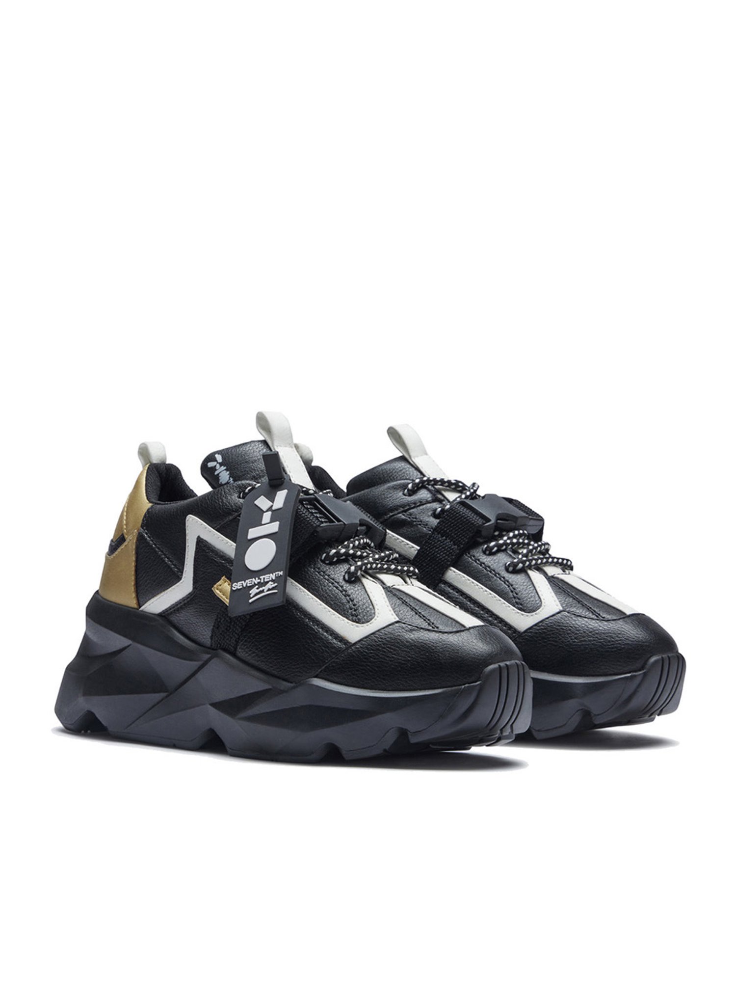 7-10 Women's Black & Gold Elevate Street Sneakers
