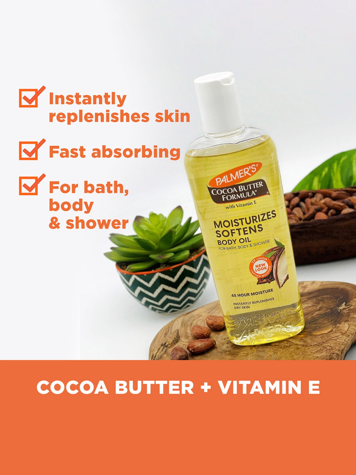 Palmer's Cocoa Butter Formula with Vitamin E Moisturizes Softens Body Oil - 250 ml