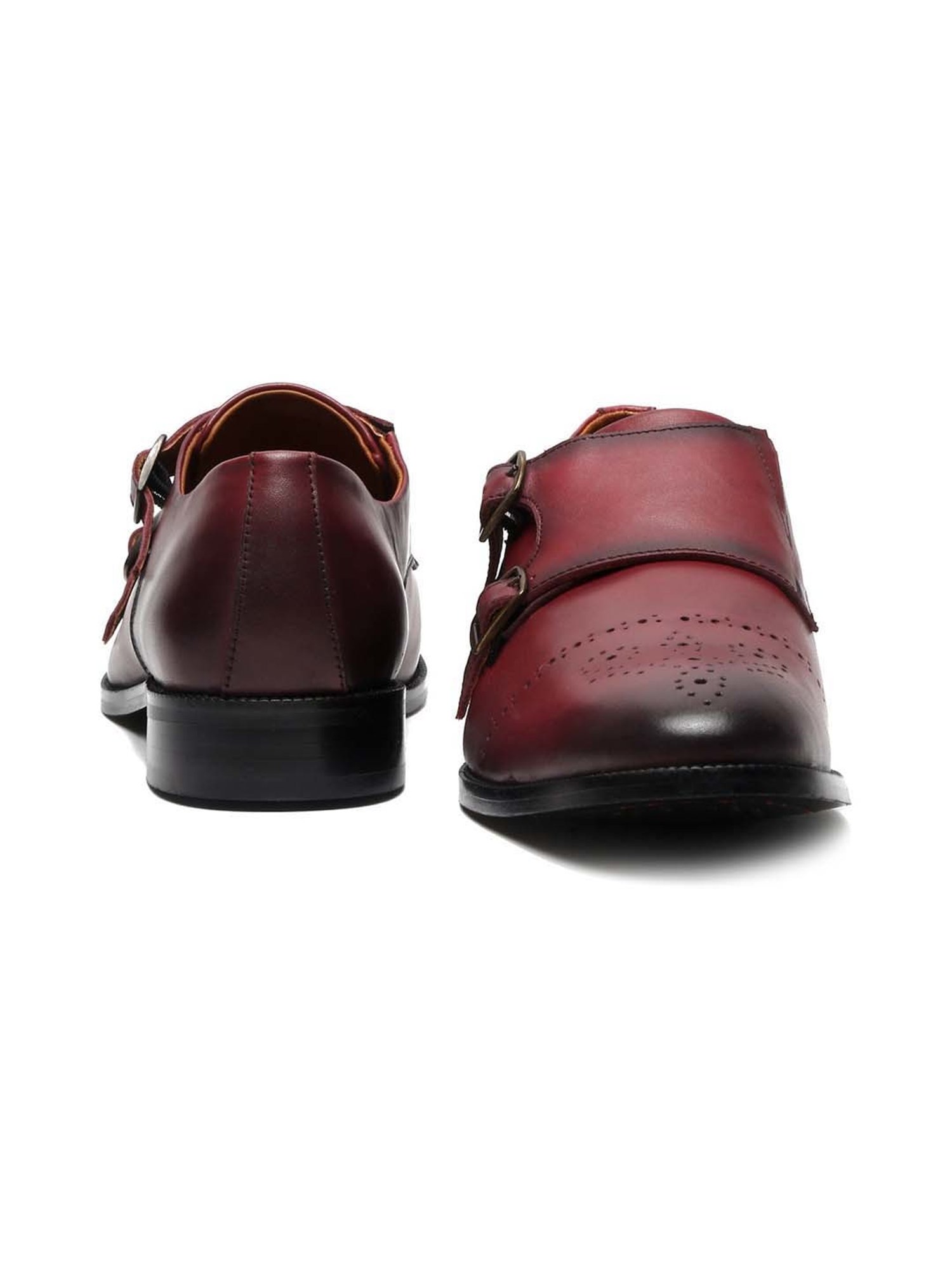 Louis Stitch Men's Rosewood Monk Shoes