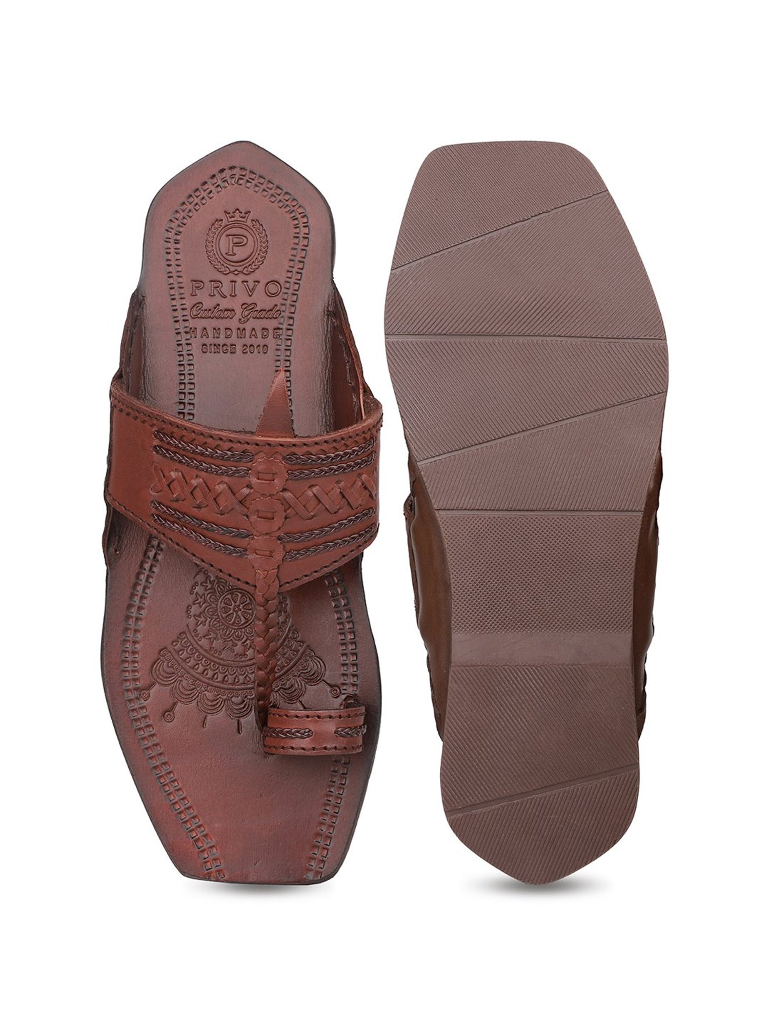 Privo by Inc.5 Men's Brown Kolhapuri Sandals