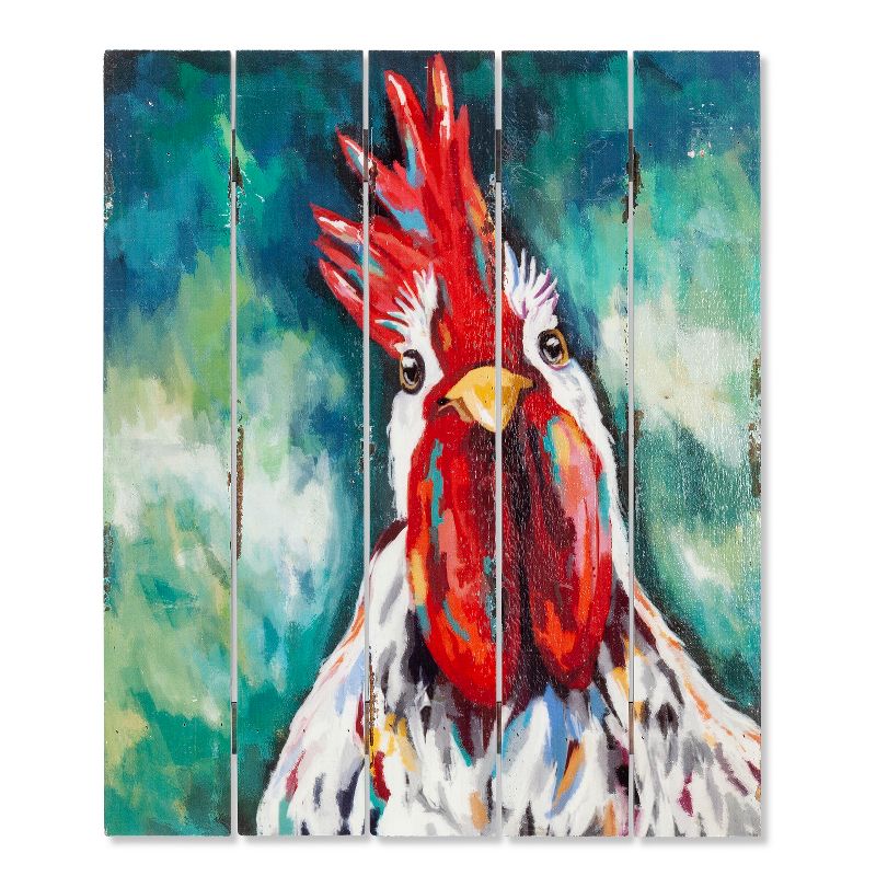 Lone Elm Studios Set of 4 Assorted Style Wooden Farm Animal Wall D&eacute;cor