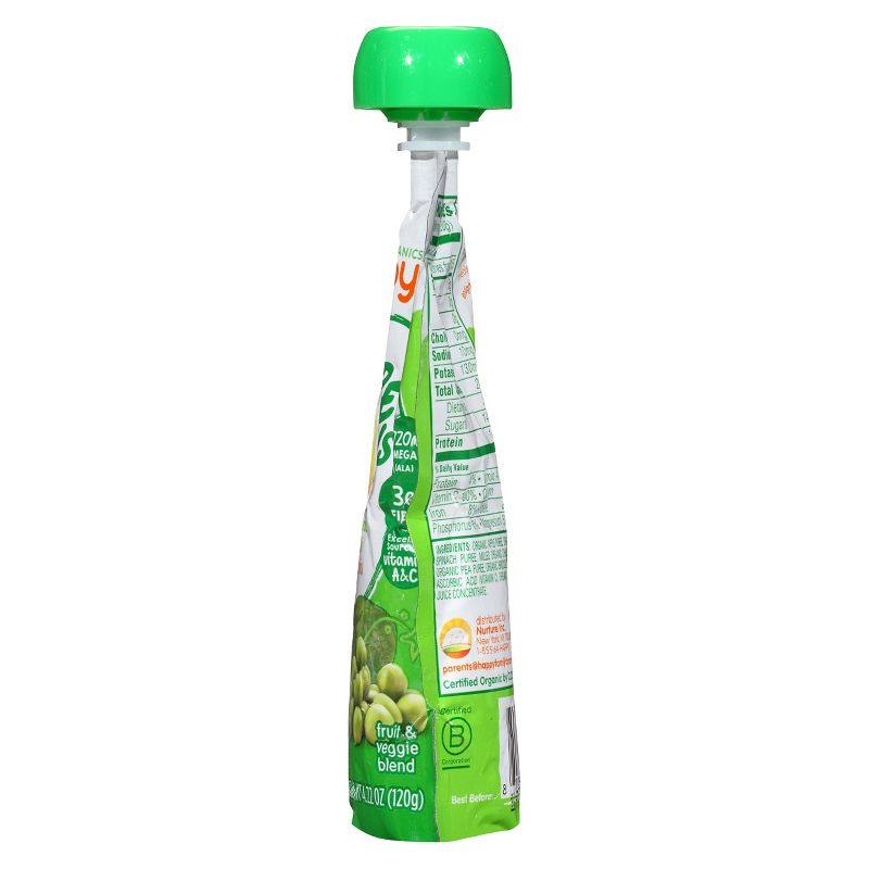 HappyTot Super Foods Organic Apples Spinach Peas & Broccoli with Super Chia Baby Food Pouch - 4.22oz