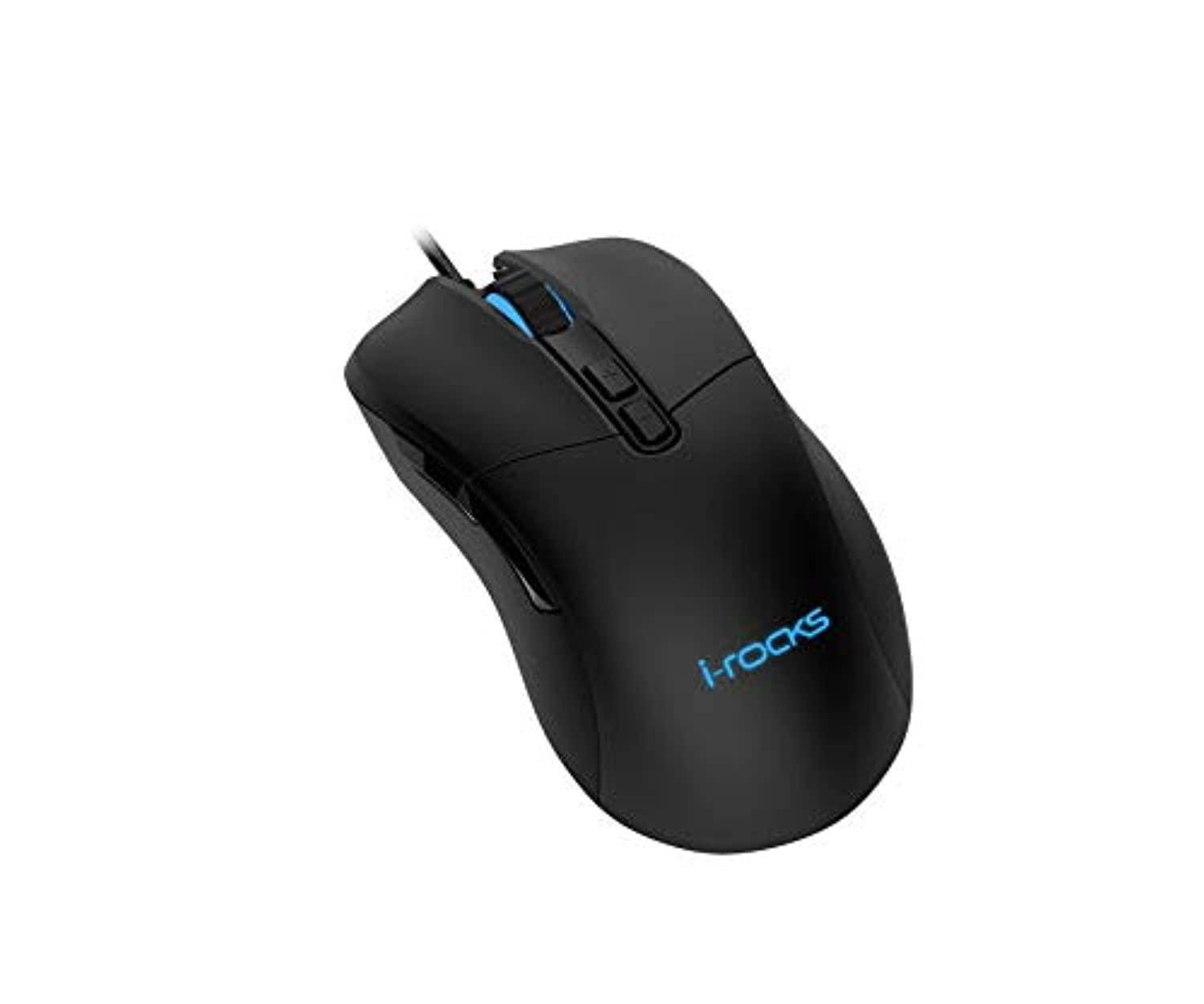 i-rocks m36 pro programmable gaming mouse with optic-magnet microswitches, pmw 3360 optical sensor (up to 12,000 dpi), braided