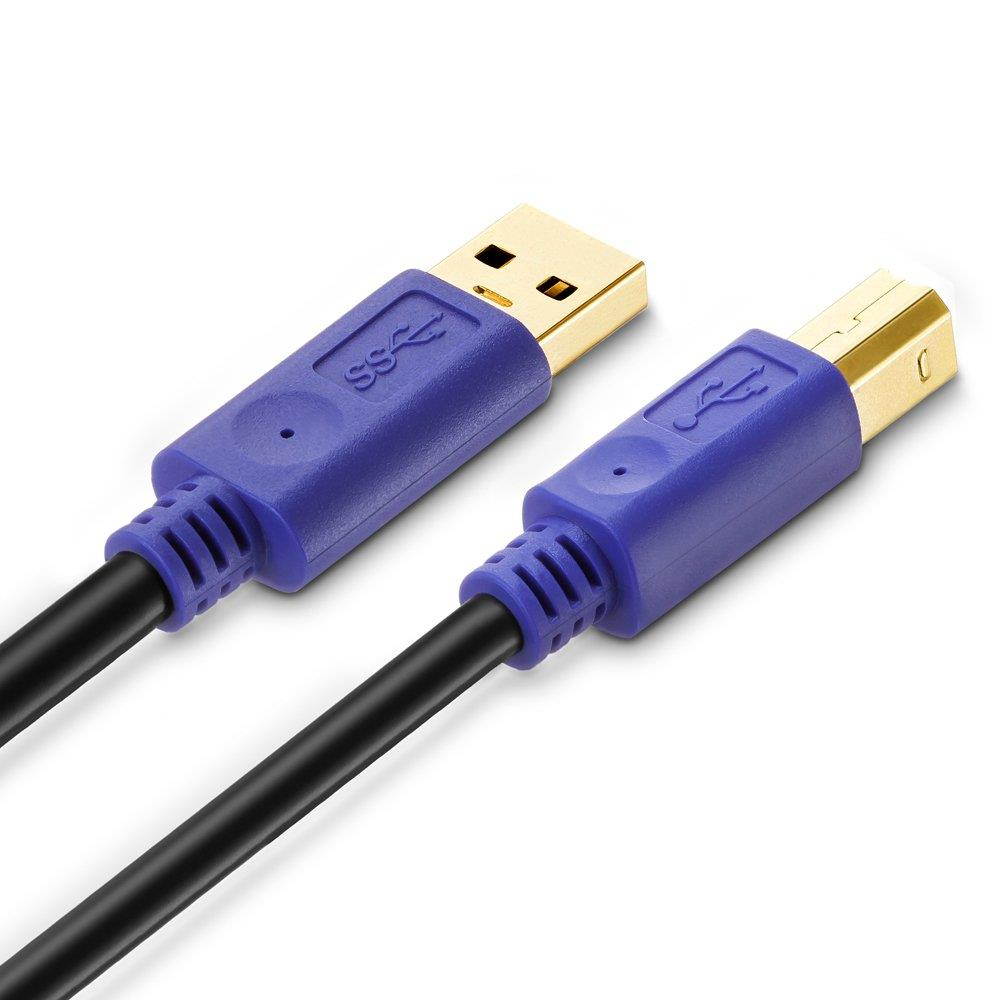 Printer Cable 1Ft, Tanbin 2Pack 1ft USB 2.0 High Speed Gold-Plated Connectors Printer Scanner Cable Cord A Male to B Male for HP, Canon, Lexmark, Epson, Dell, Xerox, Samsung etc