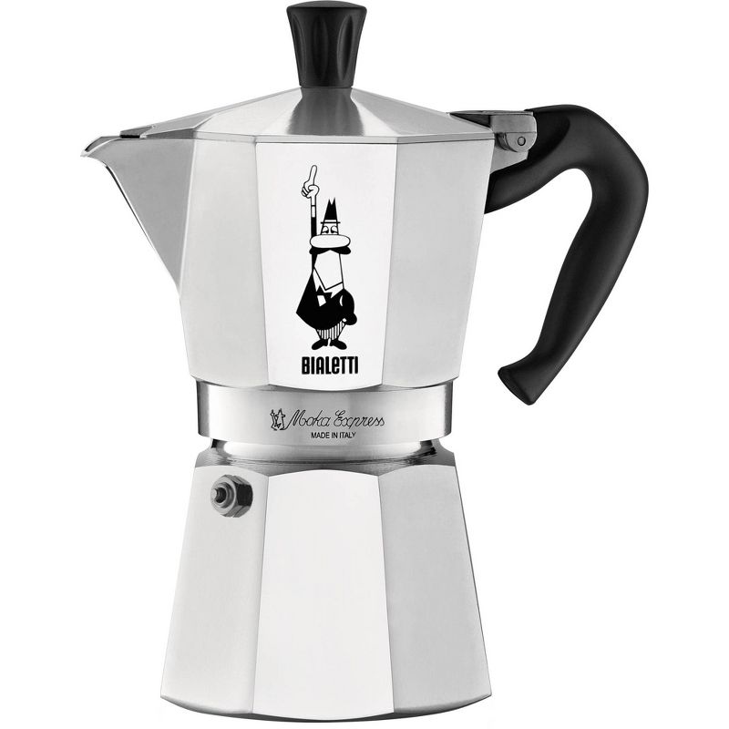 Bialetti 3 Cup Moka Stovetop Espresso Maker - Silver
