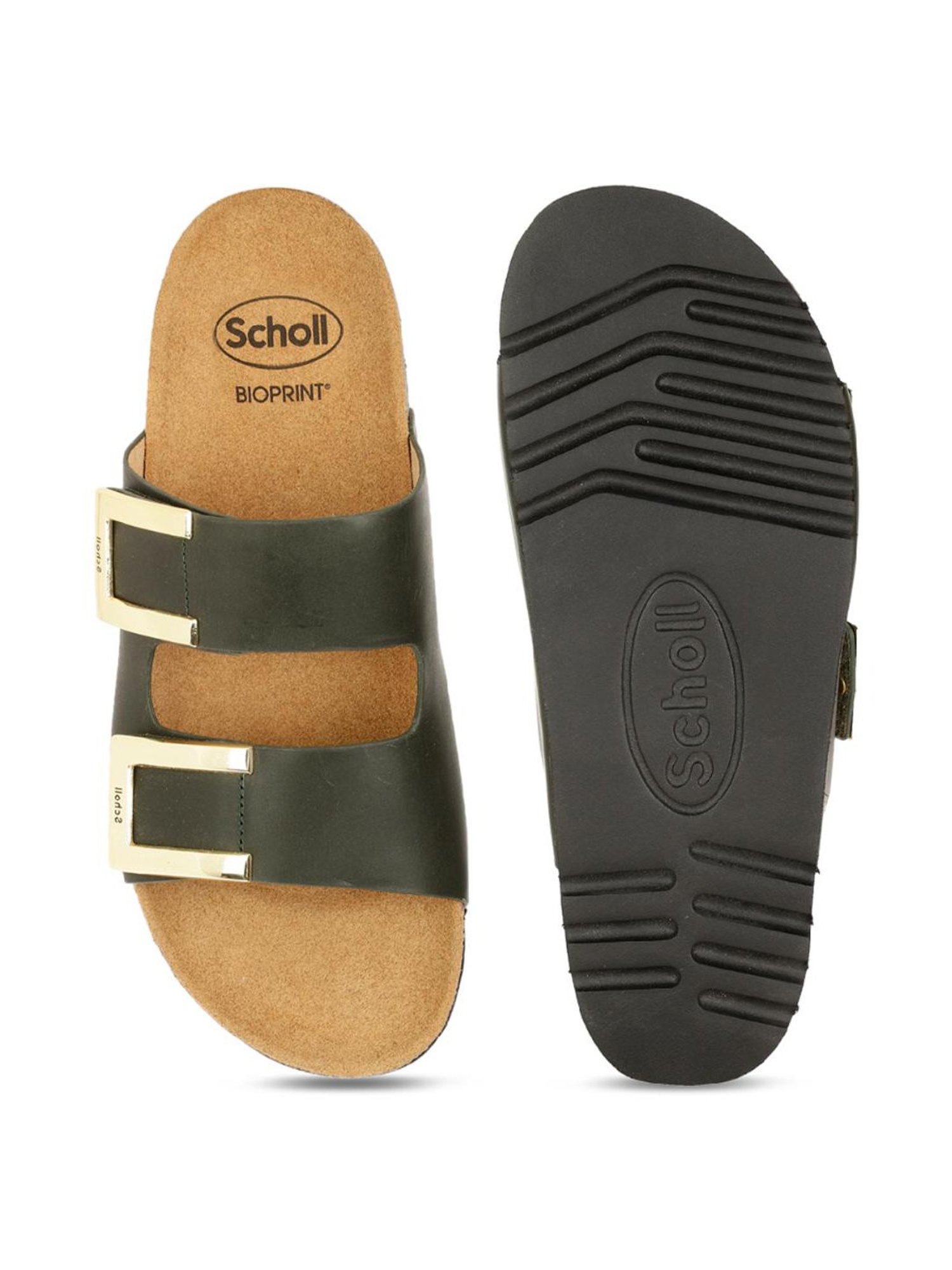 Scholl by Bata Women's Olive Slide Sandals