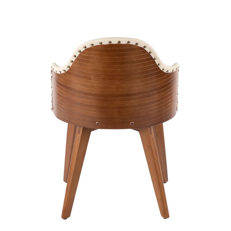 Ahoy Mid-Century Modern Chair Cream/Walnut - LumiSource