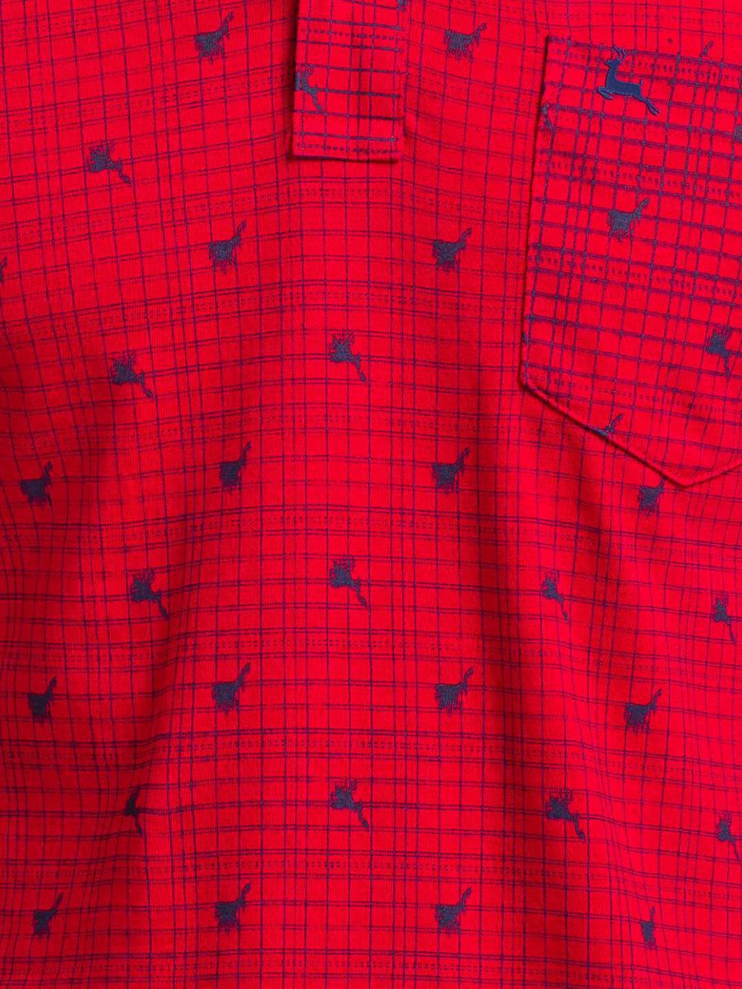 Parx Red Pure Cotton Regular Fit Printed Polo T-Shirt