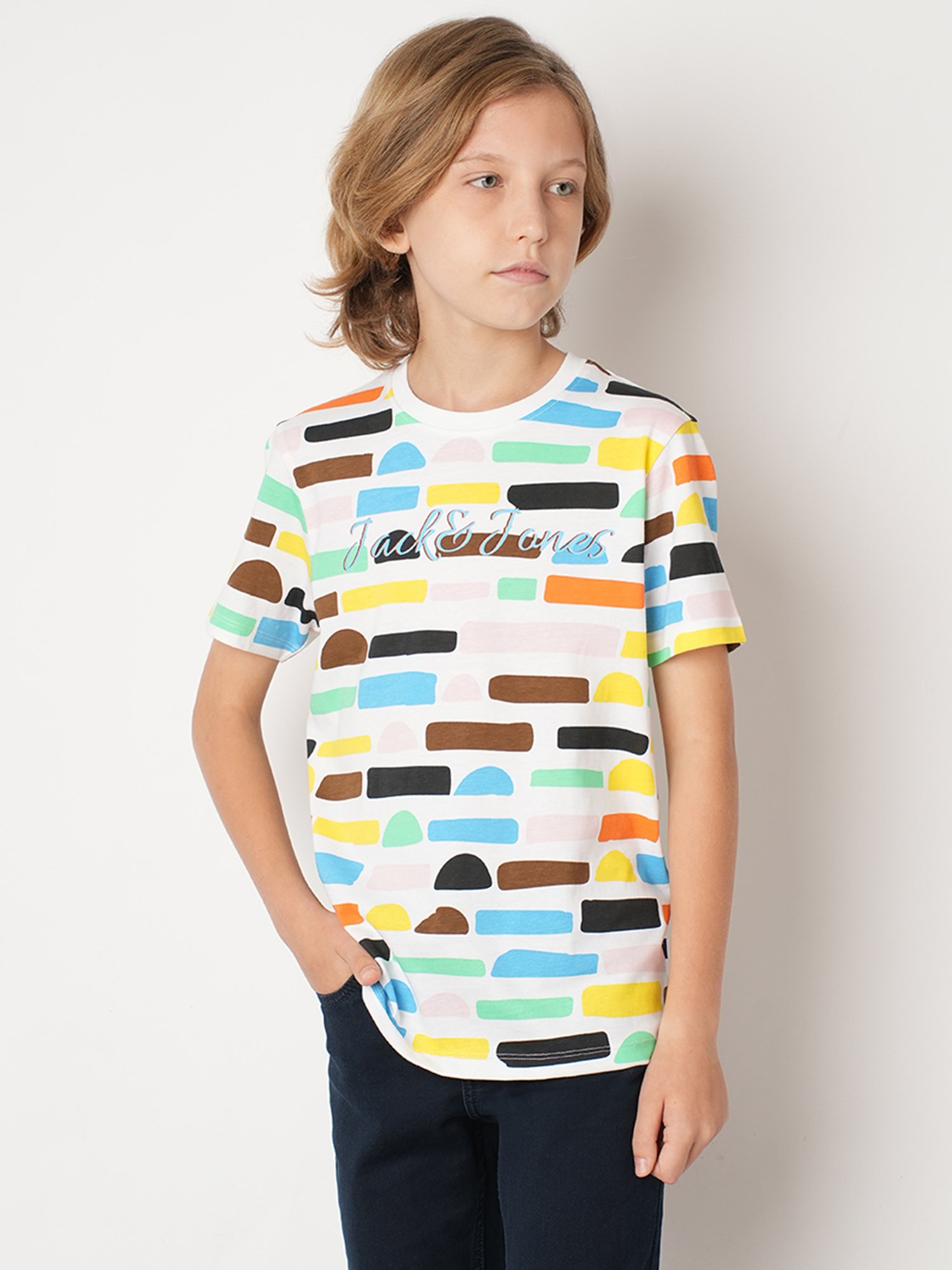 Jack & Jones Junior Multicolor Printed T-Shirt