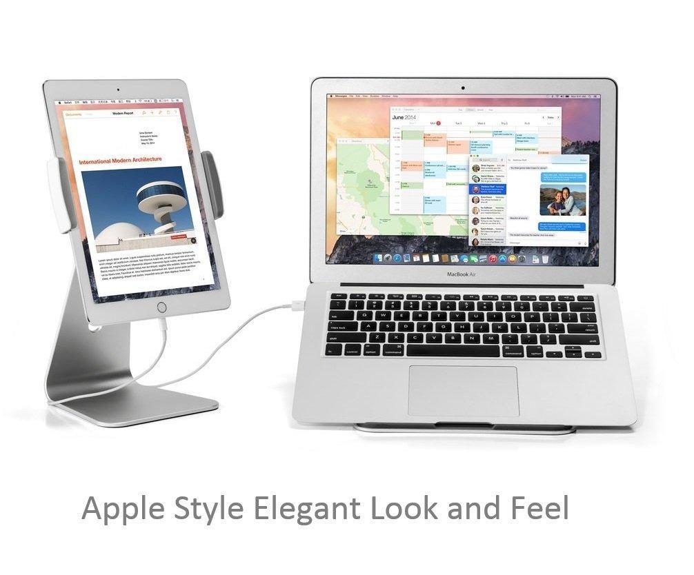 abovetek elegant tablet stand, aluminum ipad stand holder, desktop kiosk pos stand for 7-13 inch ipad pro air mini galaxy tab n