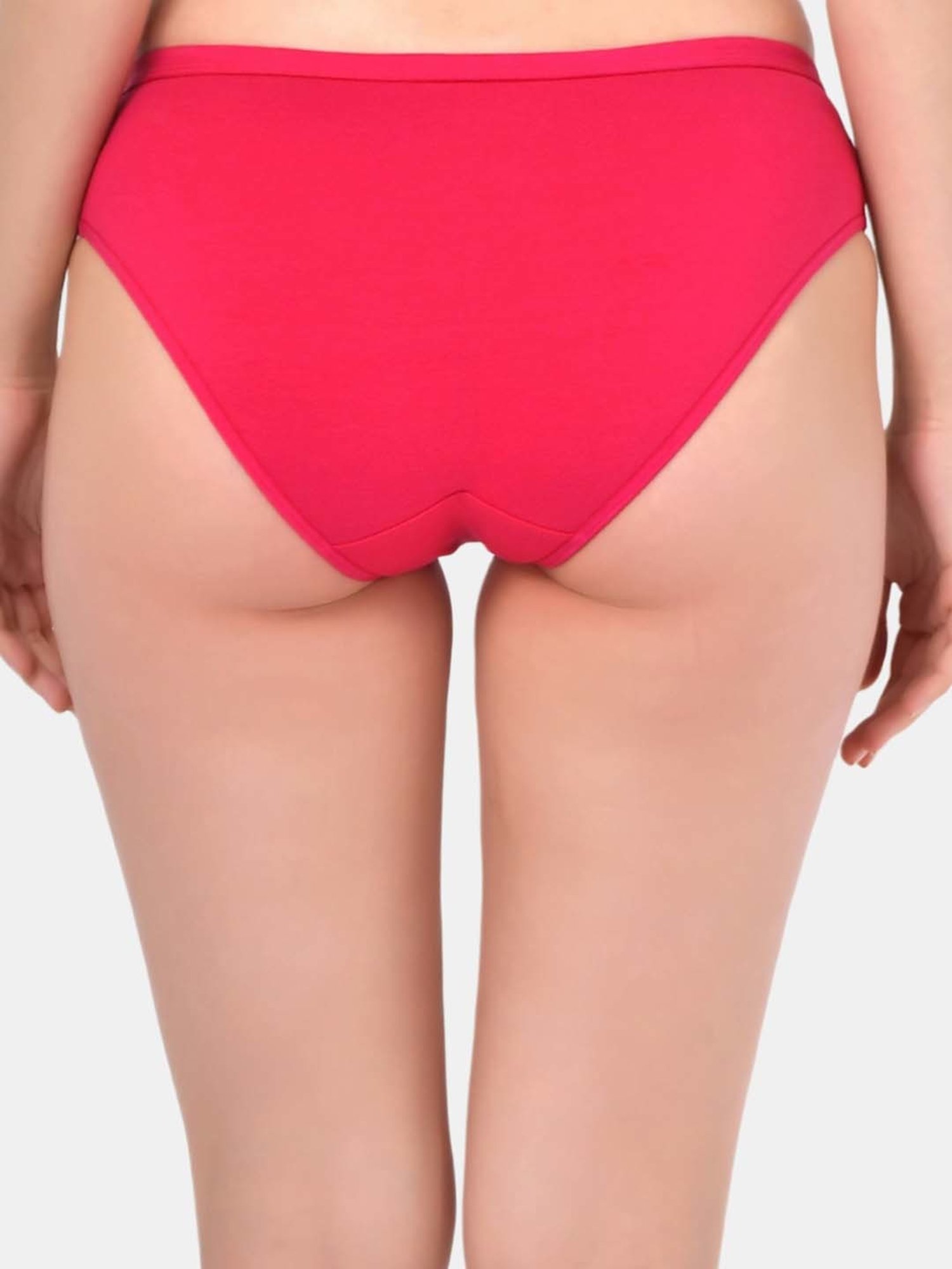 Bleeding Heart Pink & Maroon Plain Panties - Pack Of 2