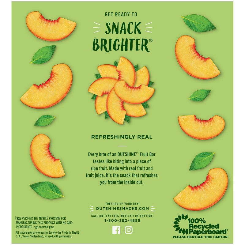 Outshine Peach Frozen Fruit Bars - 6pk