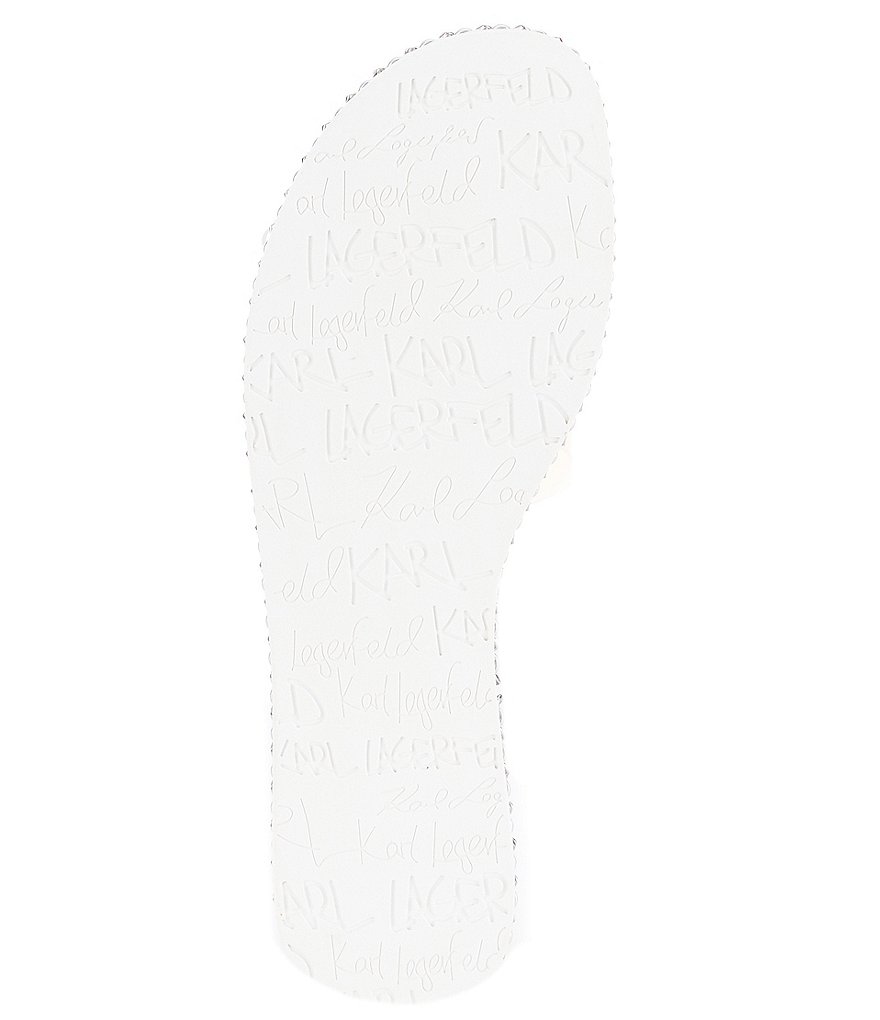 KARL LAGERFELD PARIS Billi Iridescent Clear Pool Slides