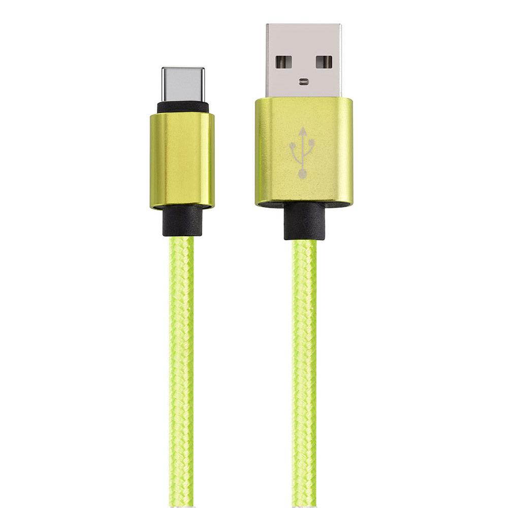 CMPLE USB-C (USB Type C) to USB (USB-A) Braided Data Charging Cable - 6 Feet, Green