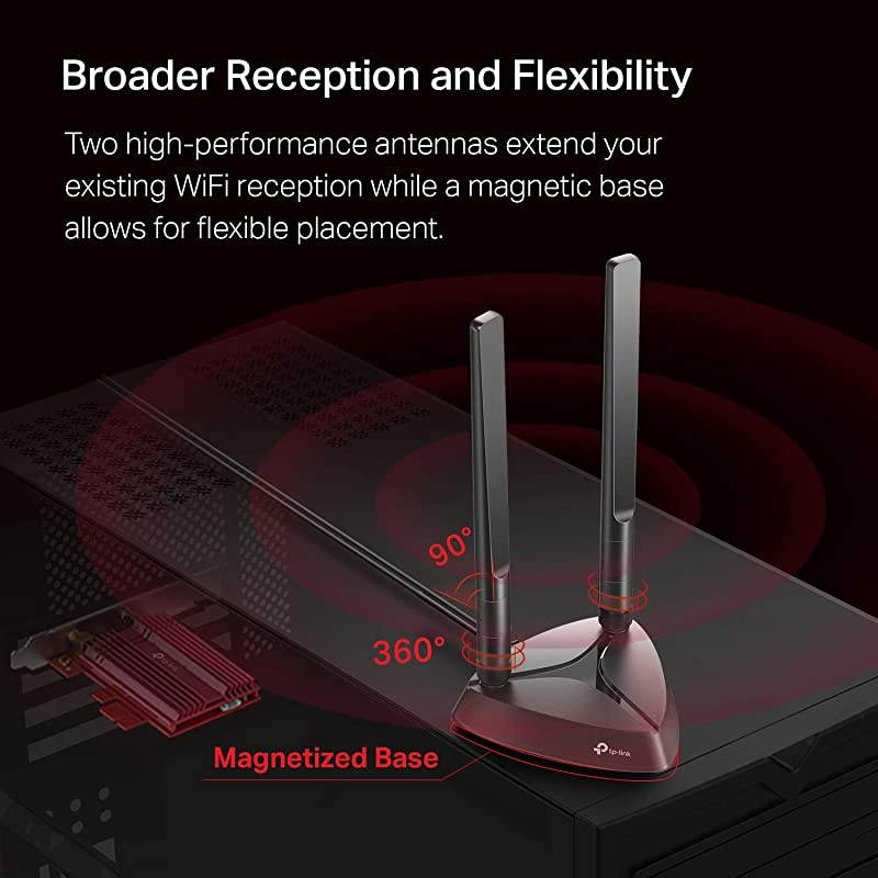 WiFi 6 AX3000 PCIe WiFi Card Archer TX3000E Up to 2400Mbps Bluetooth 50 80211AX Dual Band Wireless Adapter with MUMIMOOFDMAUltraLow Latency Supports Windows 10 64bit only