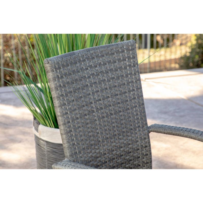 Ariana 5pc Outdoor Wicker Dining Set - Dark Gray - Coaster