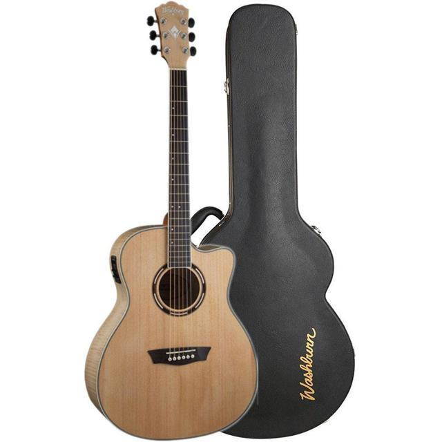 Washburn AG40CEK-A Apprentice Grand-Auditorium Cutaway Acoustic-Electric Guitar