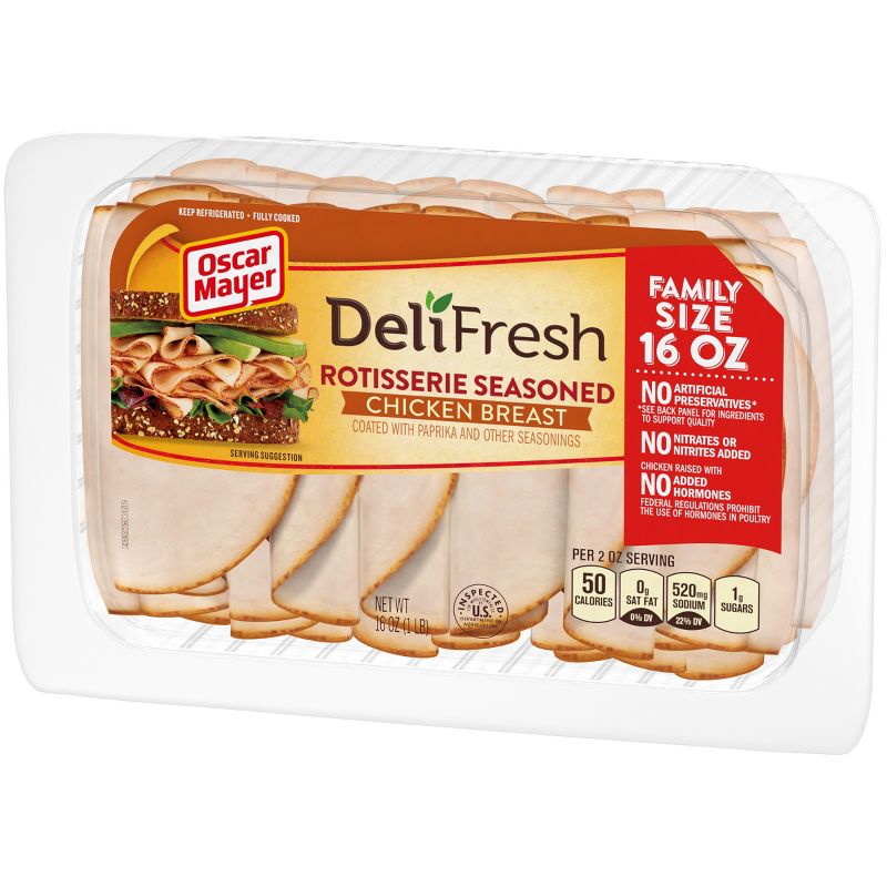 Oscar Mayer Deli Fresh Sliced Rotisserie Seasoned Chicken Breast - 16oz