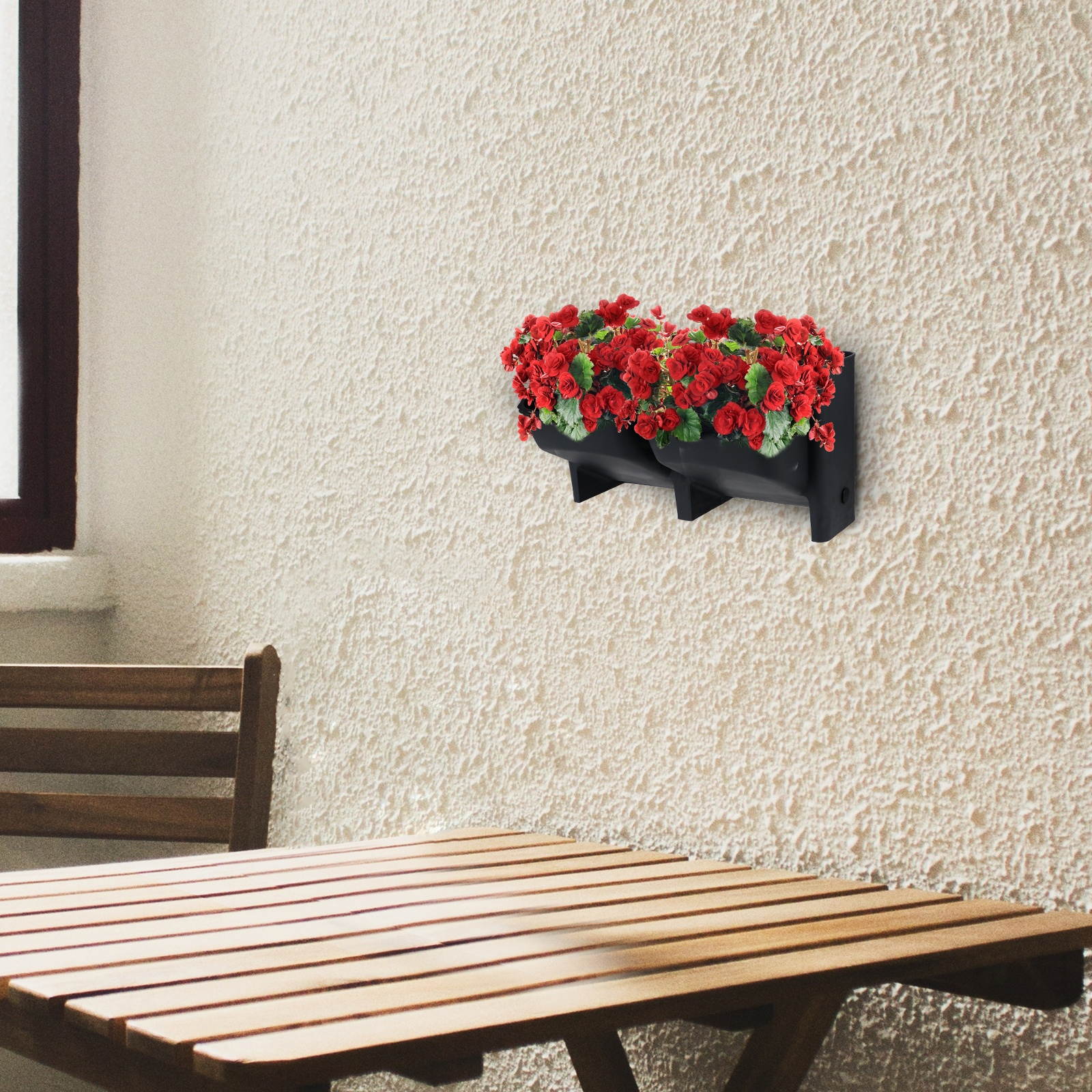 1 Set Colored Plastic Stackable Flowerpot Vertical Greening Pot for Home Garden Yard