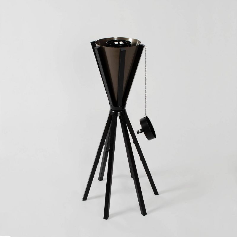 Tiki Brand 30" Bonaire Metal Patio Torch Black