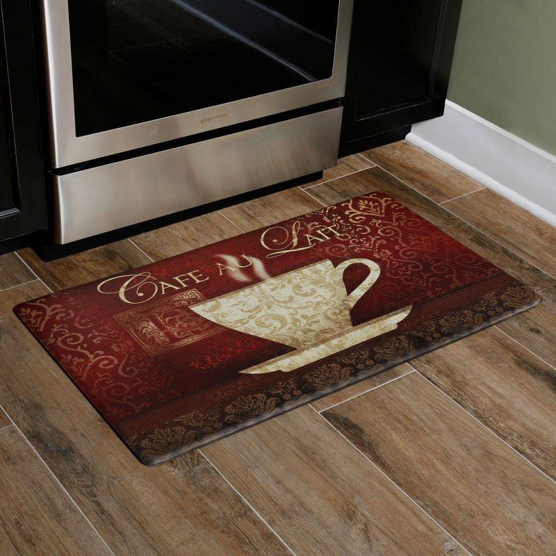 Home Dynamix 19" x 35" New Coffee Kitchen Mat Red