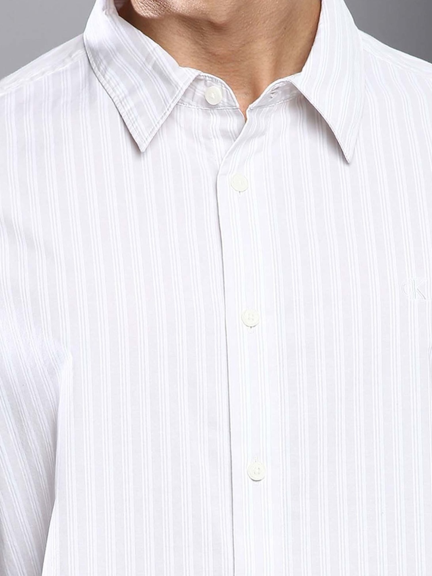 Kuons Avenue Cobalt Blue Slim Fit Denim Shirt