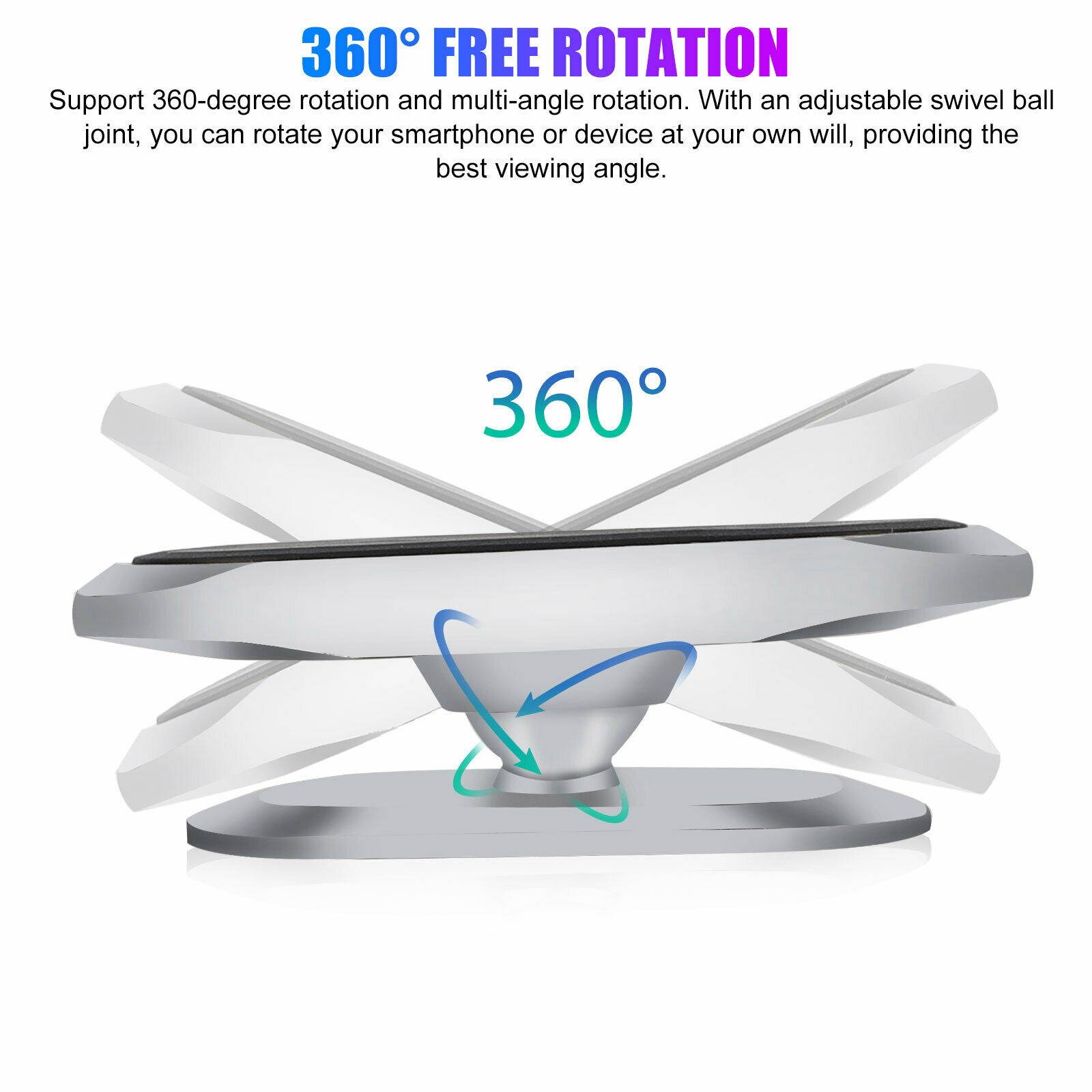 360&deg;Magnetic Car Cell Phone Holder Dashboard Desk Mount Stand for iPhone