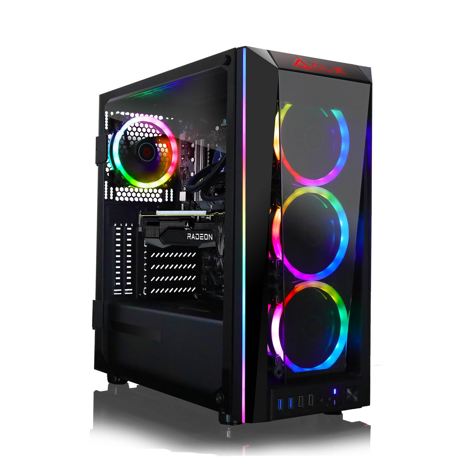 CLX SET Gaming Desktop - Liquid Cooled Intel Core i7 11700KF 3.6GHz 8-Core Processor, 32GB DDR4 Memory, Radeon RX 6700 XT 12GB GDDR6 Graphics, 500GB SSD, 4TB HDD, WiFi, Windows 10 Home 64-bit