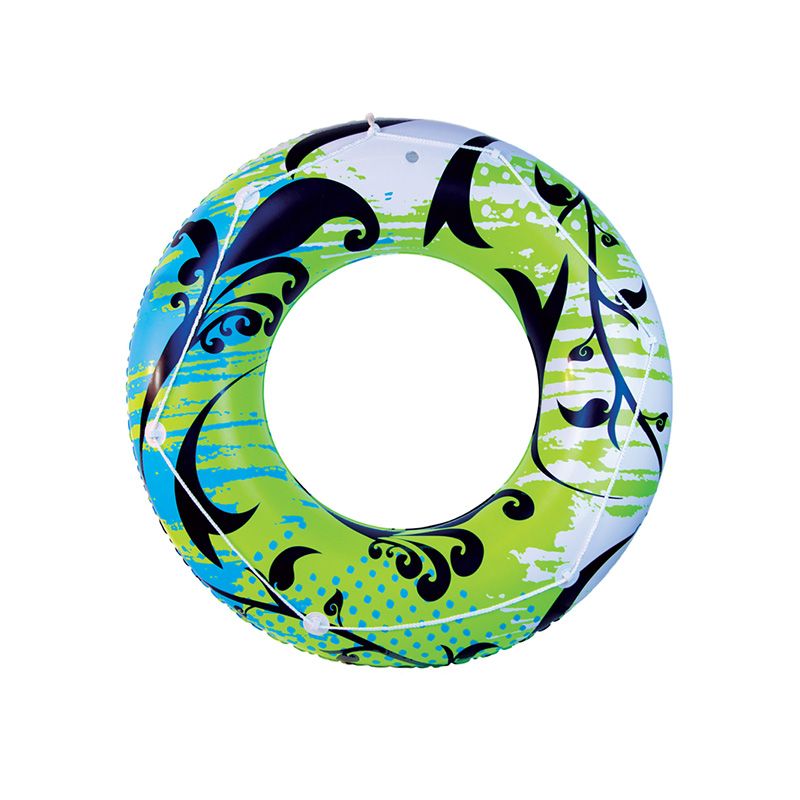 Swim Central Inflatable Ocean Blue and Lime Green Swimming Pool Ring Float, 47-Inch