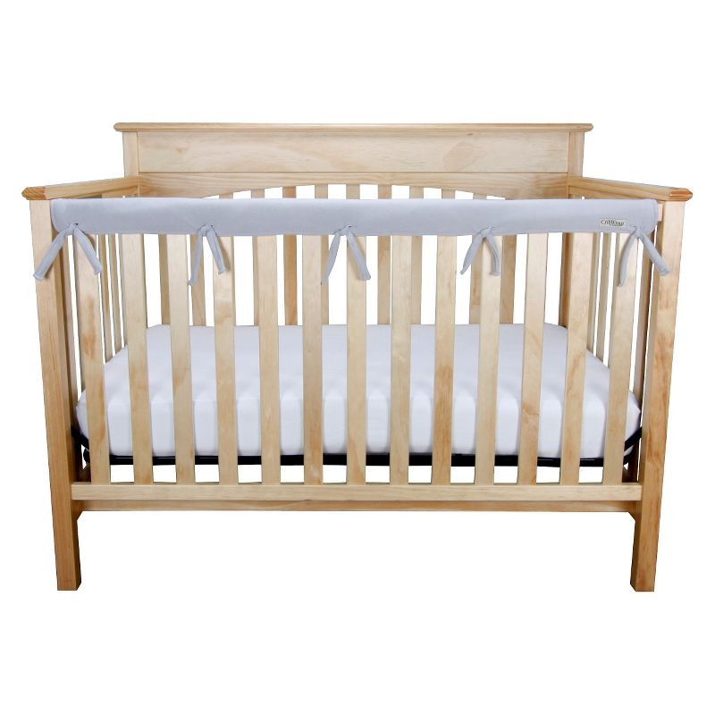 Trend Lab Short Gray Fleece Narrow Crib Rail Cover