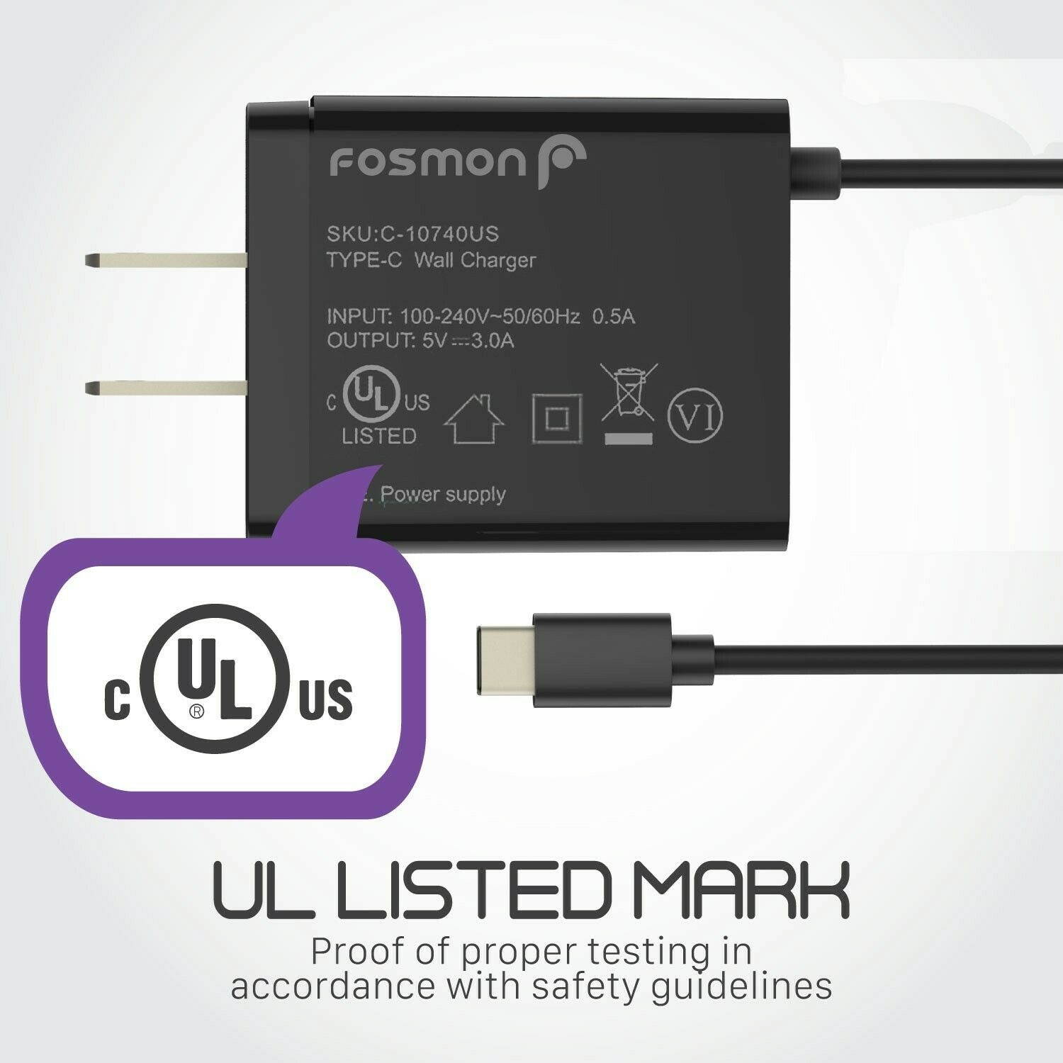 Charge Play Fast Quick 4 FT USB C Cable Travel Wall Charger for Nintendo Switch