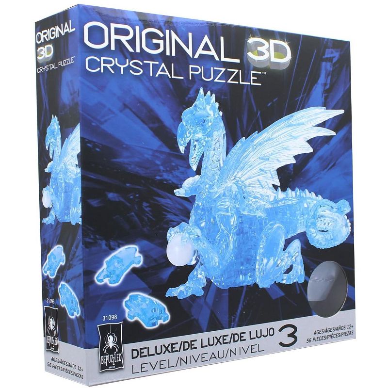 University Games Blue Dragon 56 Piece 3D Crystal Jigsaw Puzzle