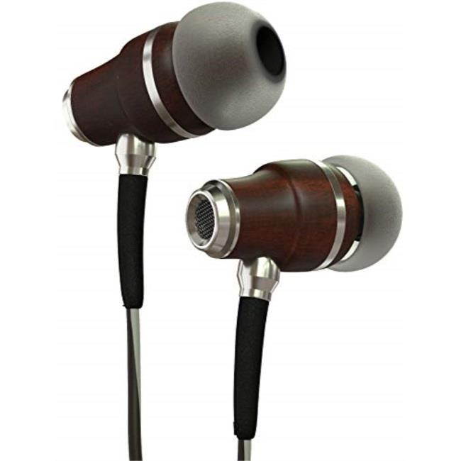 Symphonized NRG 3.0 Earbuds | Wood In-ear Noise-isolating Headphones with Mic & Volume Control (Black Night & Hazy Gray)
