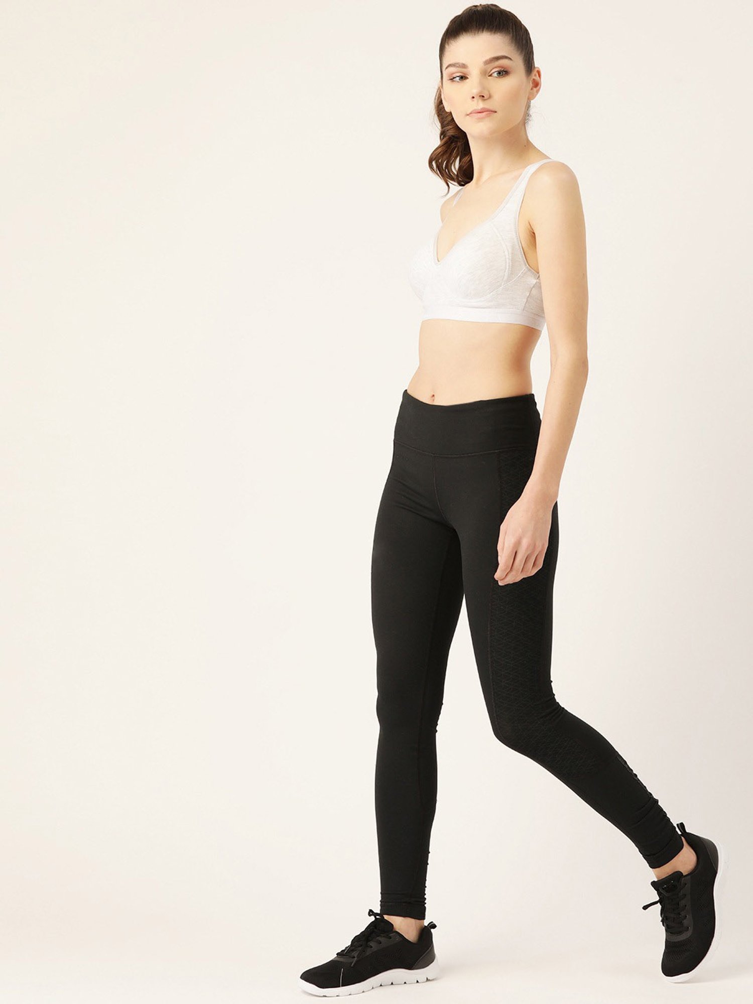 Lady Lyka Light Grey Non Wired Padded Sports Bra