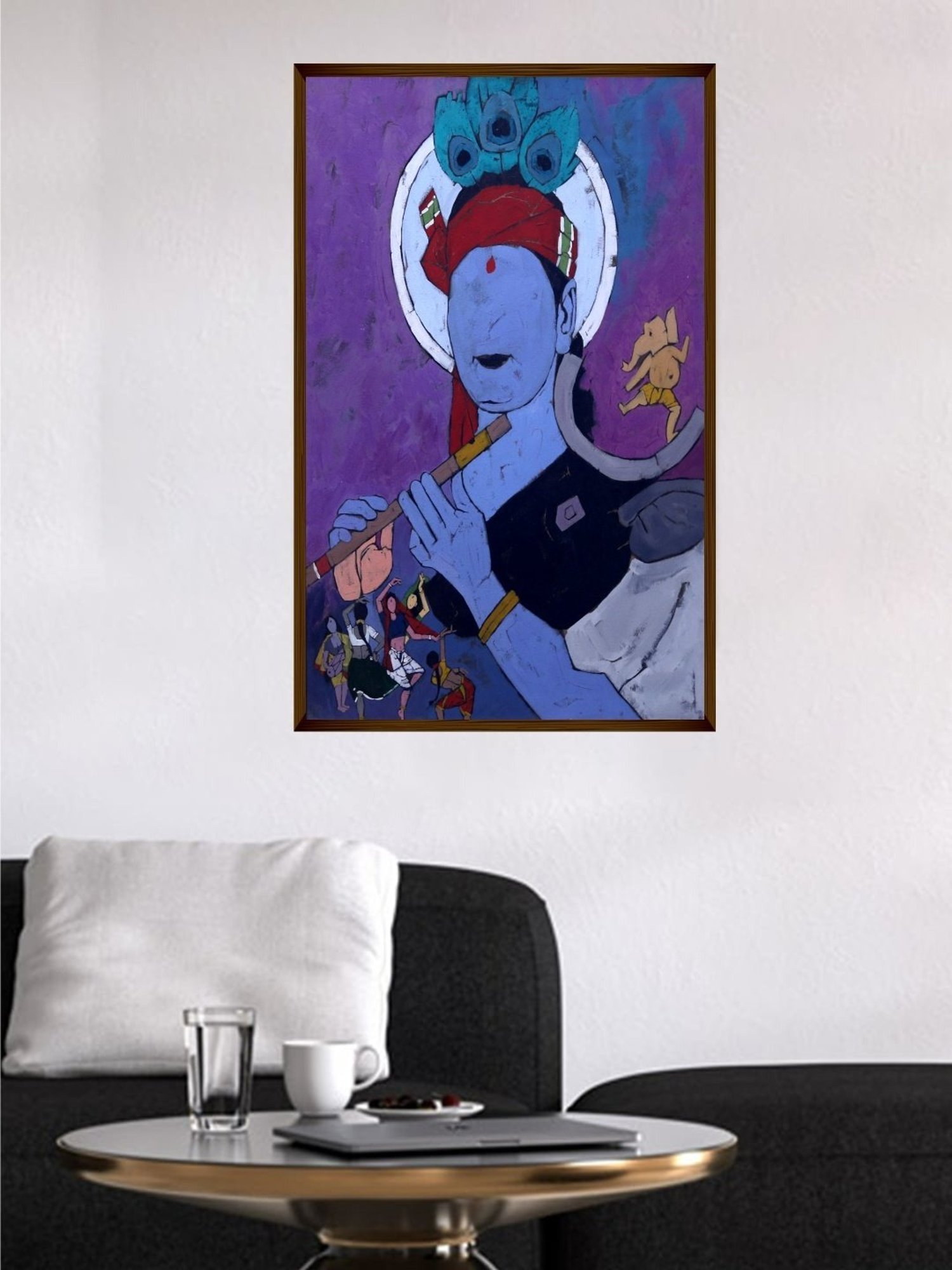 The Art House Abstract Multicolor Canvas Painting