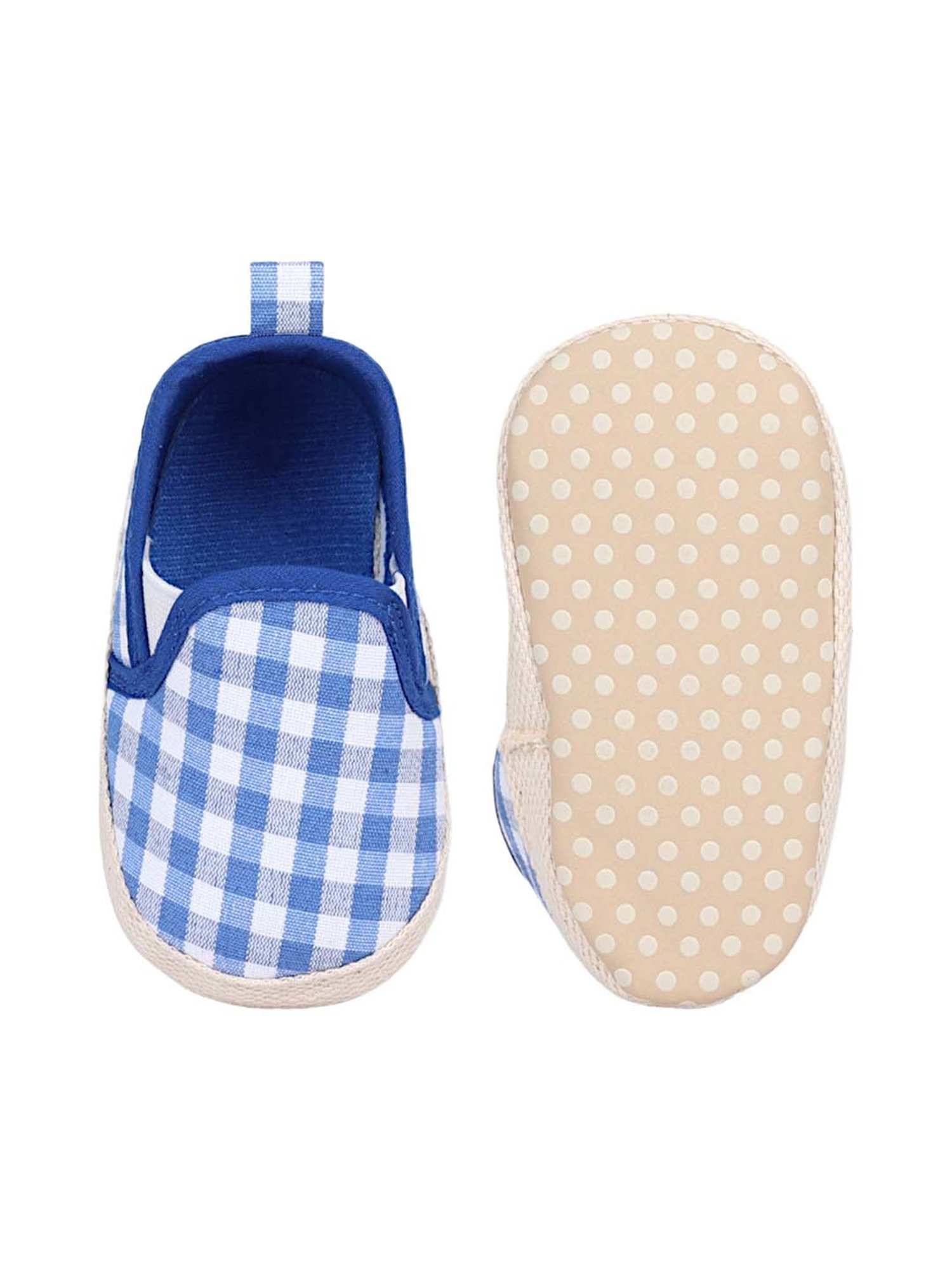 Baby Moo Kids Brown & White Velcro Shoes