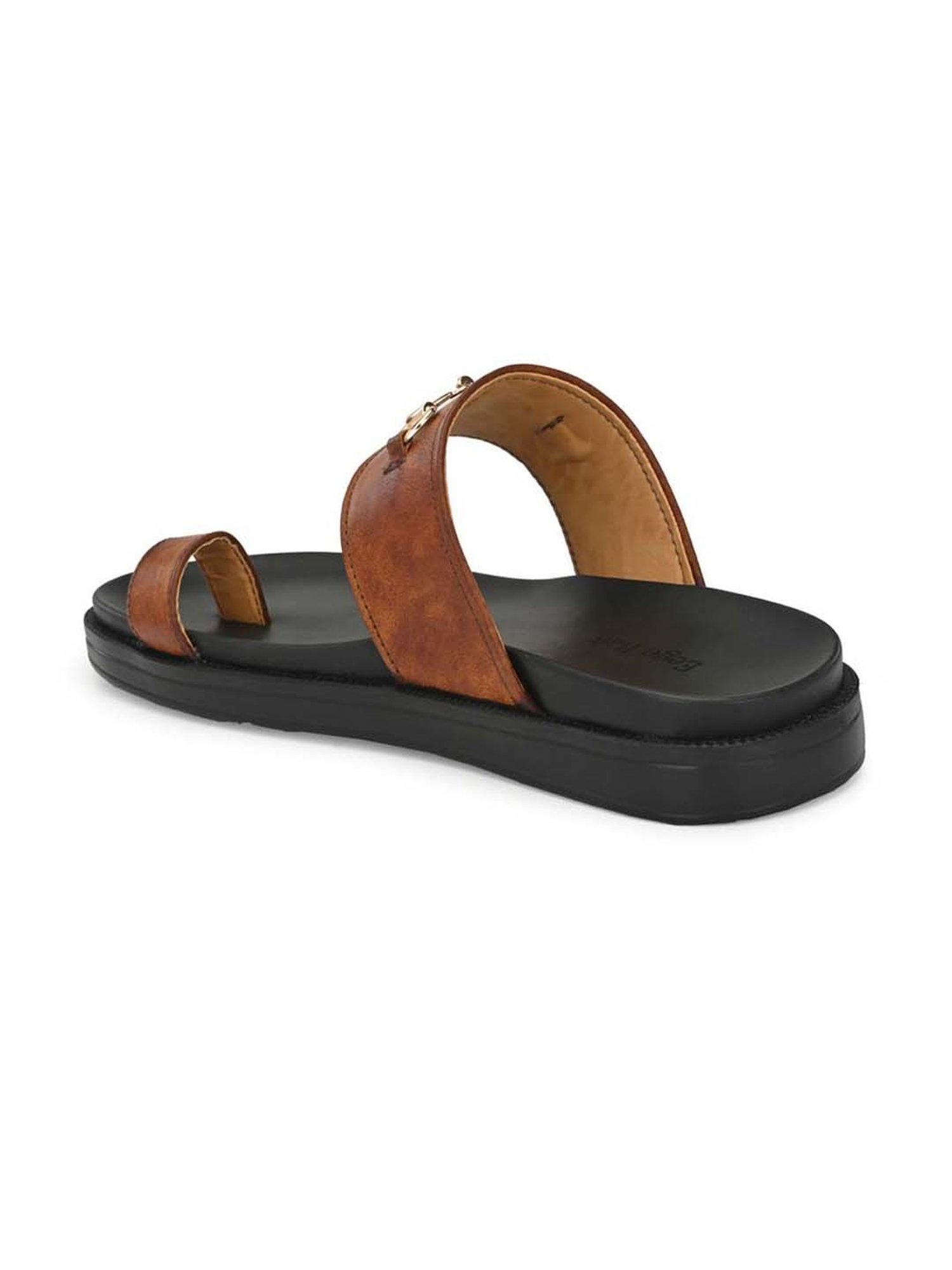 Eego Italy Men's Tan Toe Ring Sandals