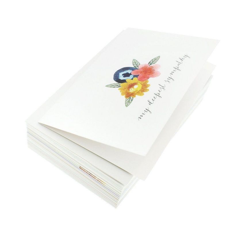 Best Paper Greetings 48 Pack Get Well Soon Cards & Assorted Sympathy Card with Envelopes, Watercolor Greeting Cards 4x6 in