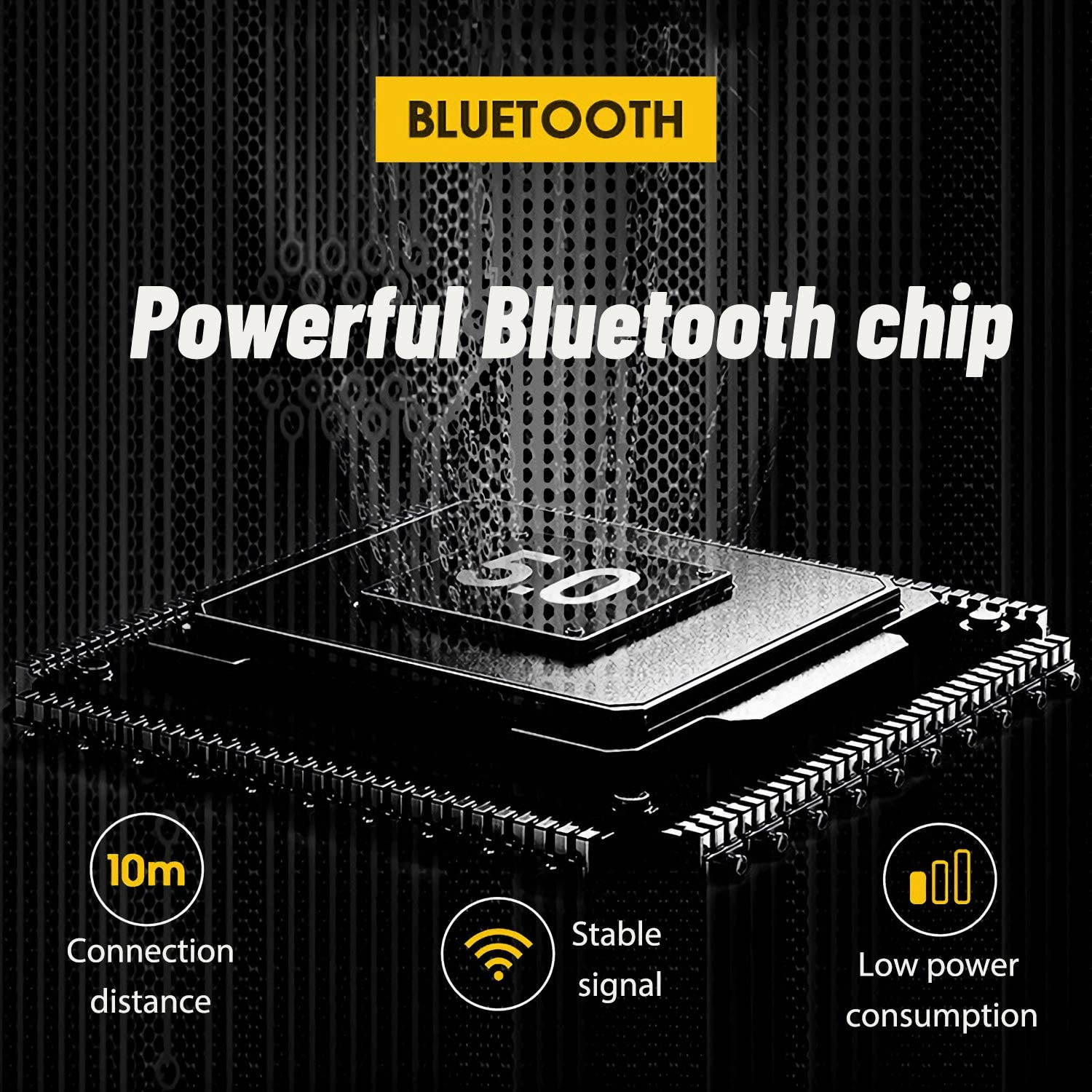 Wireless Earbuds, Bluetooth 5.0 Earbuds in Ear True Wireless Stereo Headphones, 30 Hrs Playtime with Charging Case, Bluetooth Earbuds with Built-in Microphone for Sports and Work - Black