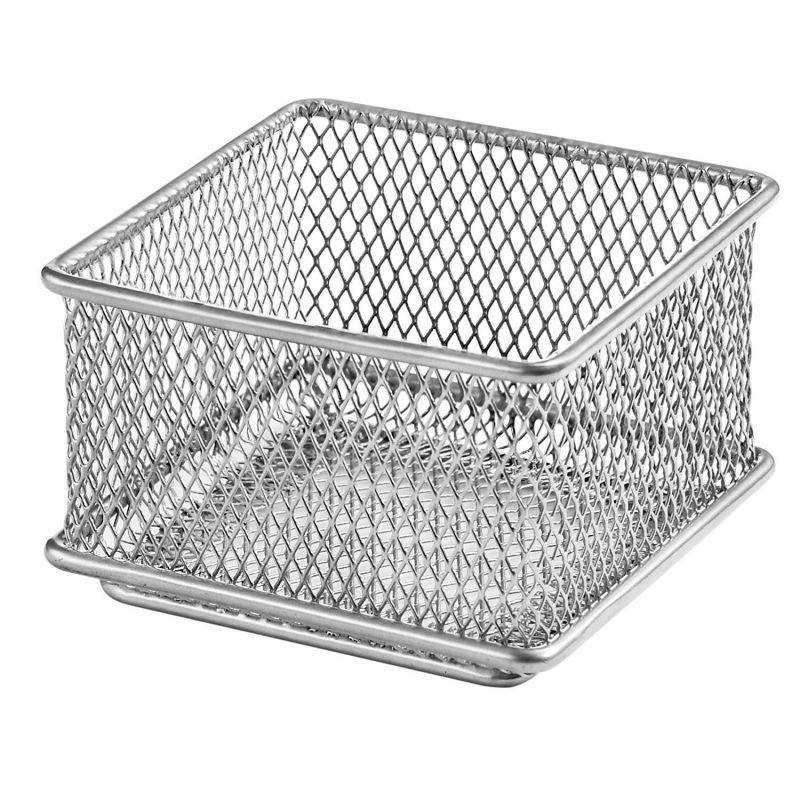 Ybm Home Silver Mesh Drawer Cabinet and or Shelf Organizer Bins, School Supply Holder Office Desktop Organizer Basket 1612 (3x3)
