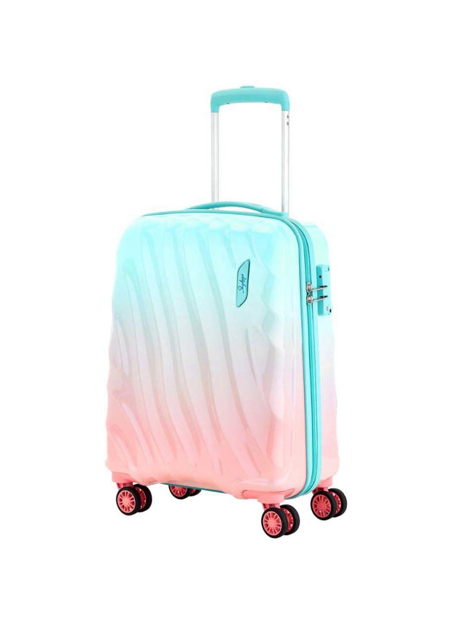 Skybags Openskies Pink Textured Hard Cabin Trolley Bag - 39 cm