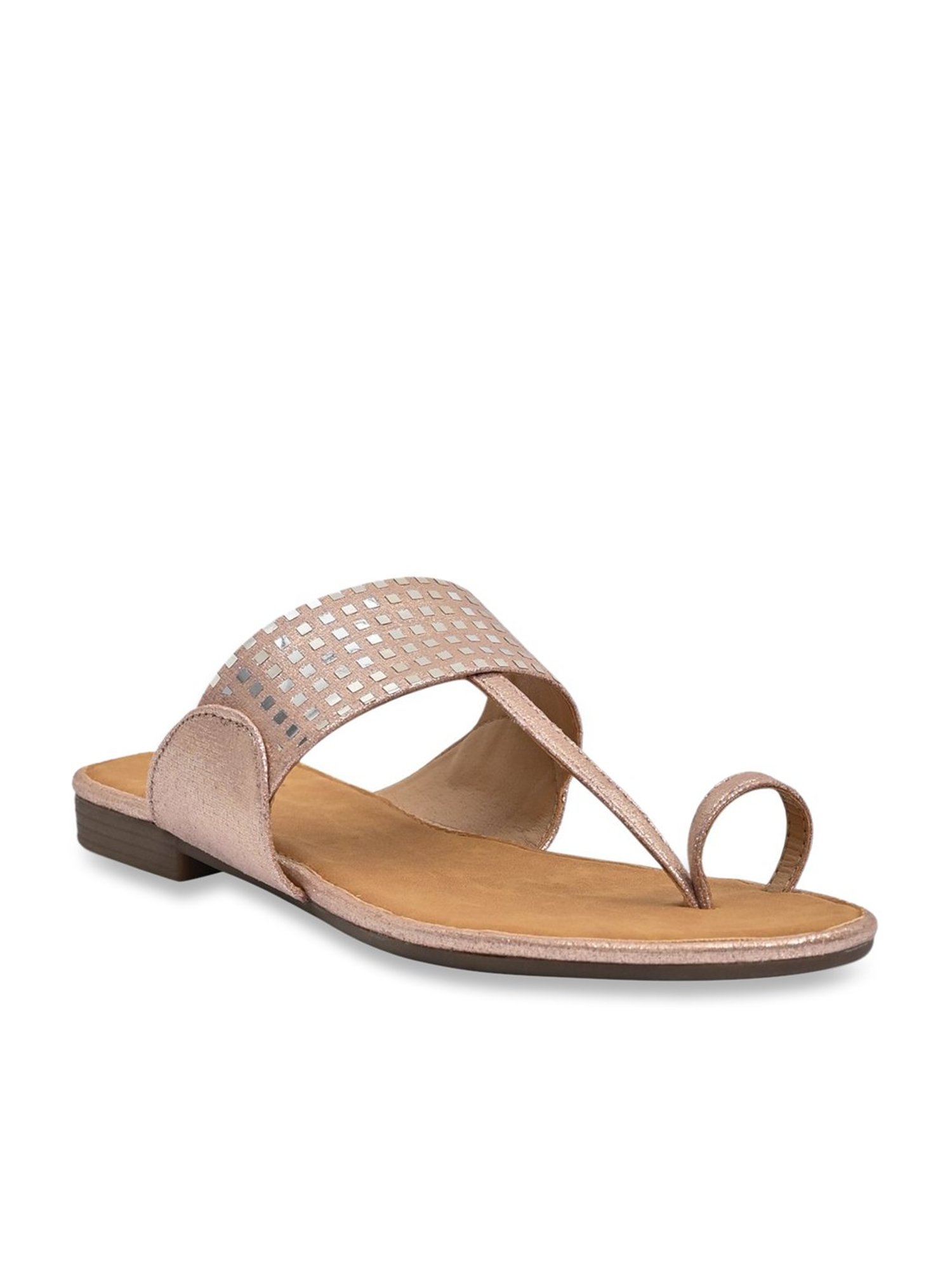 Jove Women's Rose Gold Toe Ring Sandals