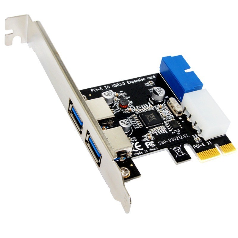 2 Ports USB 3.0 Super Fast 5Gbps PCI Express (PCIe) Expansion Card for Windows Server,XP,7,Vista,8