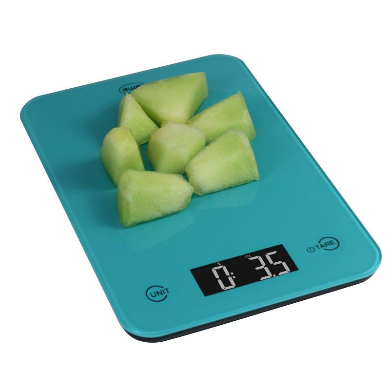 American Weigh Scales  Onyx-5K Tempered Glass Kitchen Scale Turquoise
