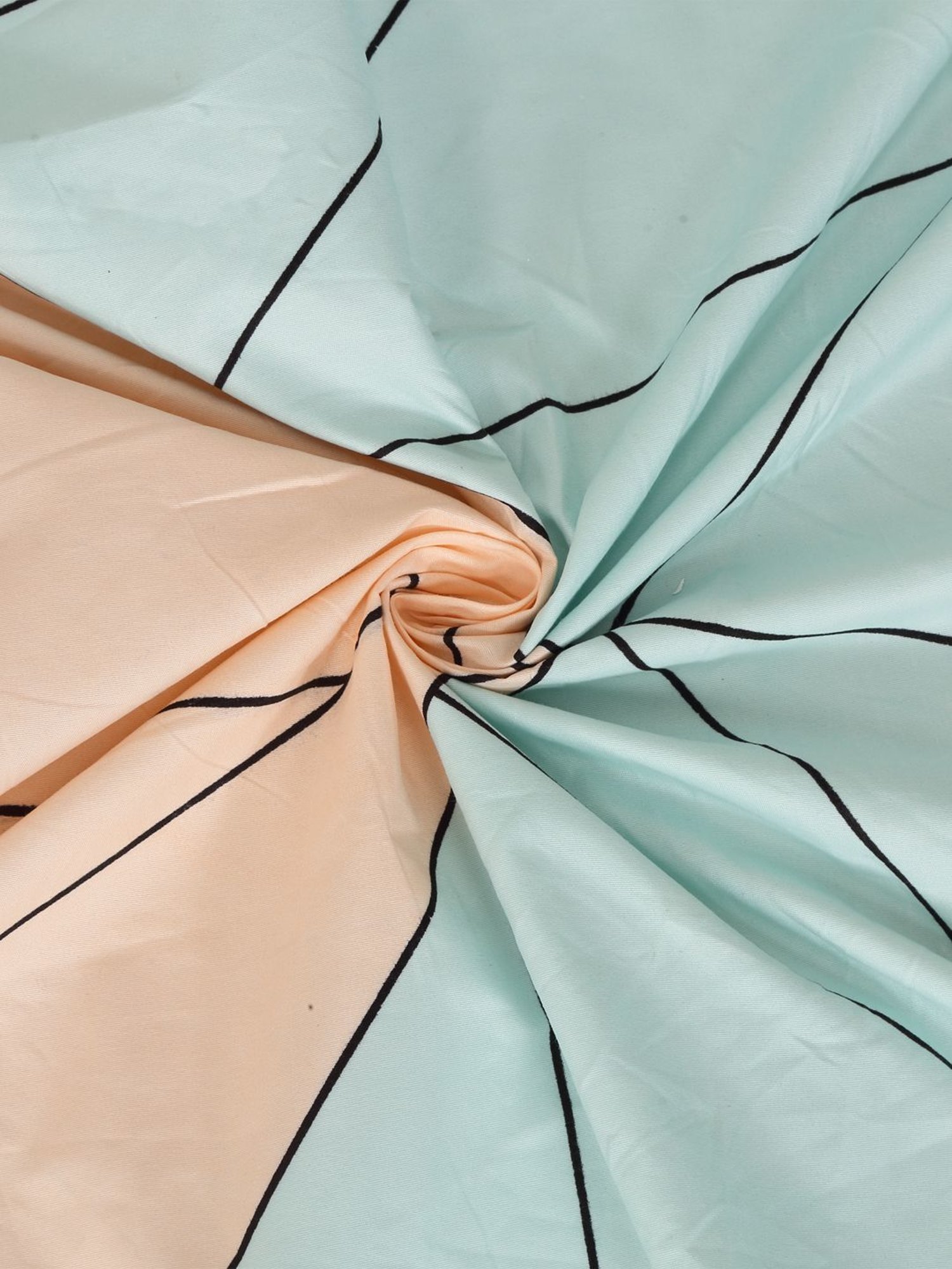 Klotthe Printed Green 210 TC Cotton Blend Double 2 Bed Sheets with 4 Pillow Covers